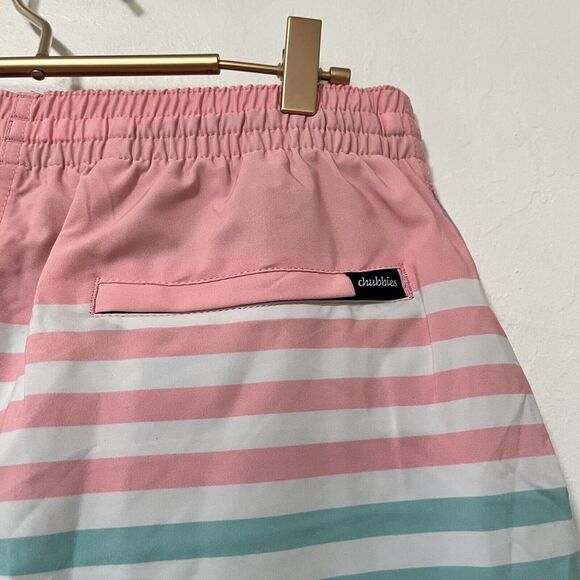 Chubbies The On The Horizons 5.5" Swimmers Shorts Size L Stripe Lined Vacation - Picture 6 of 10